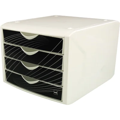 Helit Schubladenbox Chameleon H6129595 4Schübe A4/C4 black king Helit Schubladenbox Chameleon H6129595 4Schübe A4/C4 black king