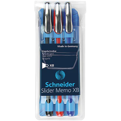 Schneider Kugelschreiber Slider Memo XB 150293 sortiert 3 St./Pack Schneider Kugelschreiber Slider Memo XB 150293 sortiert 3 St./Pack