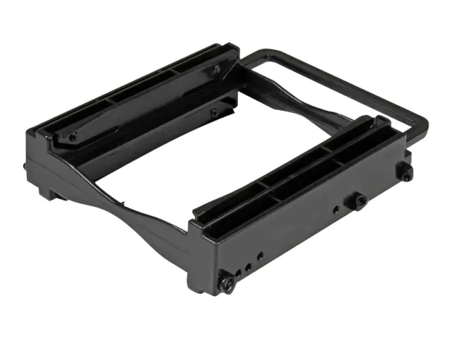 StarTech Dual 2,5 SSD/HDD Einbaurahmen für 3,5 Laufwerksschacht - Werkzeuglose Installation - 2 Laufwerks Adapter - Laufwerksschachtadapter - 3.5" to 2 x 2.5" (8,9 cm bis 2 x 6,4 cm) - Schwarz - für P/N: M2E4SFF8643, PEX4SFF8643, U2M2E125