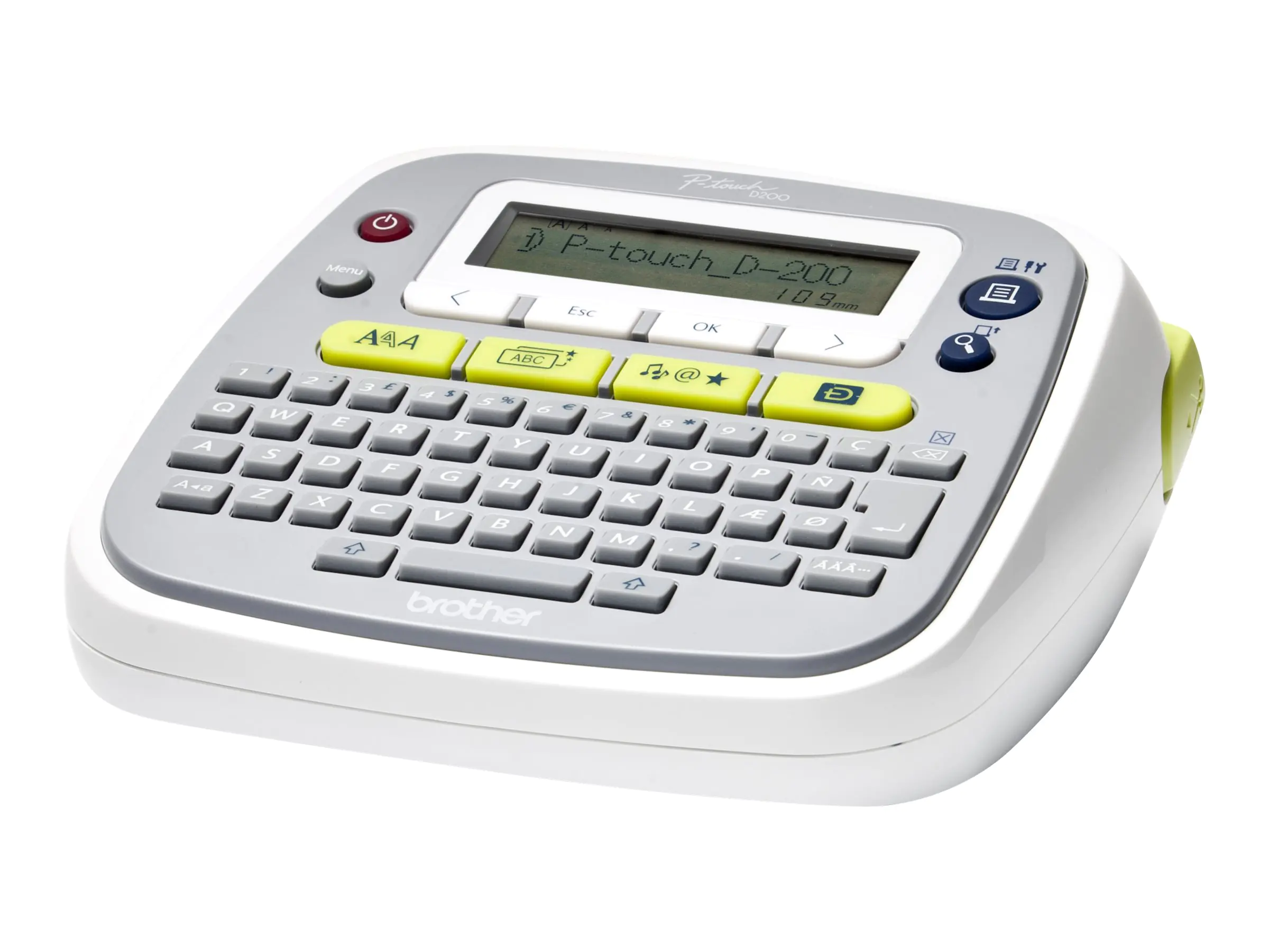 Brother P-Touch PT-D200BWVP - Beschriftungsgerät - s/w - Thermotransfer - Rolle (1,2 cm) - 180 dpi - bis zu 20 mm/Sek. - 2-zeiliger Druck