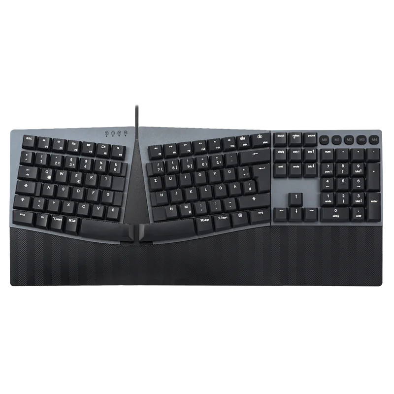 Perixx PERIBOARD-535 DE BL Kabelgebundene ergonomische mechanische Tastatur - flache blaue -