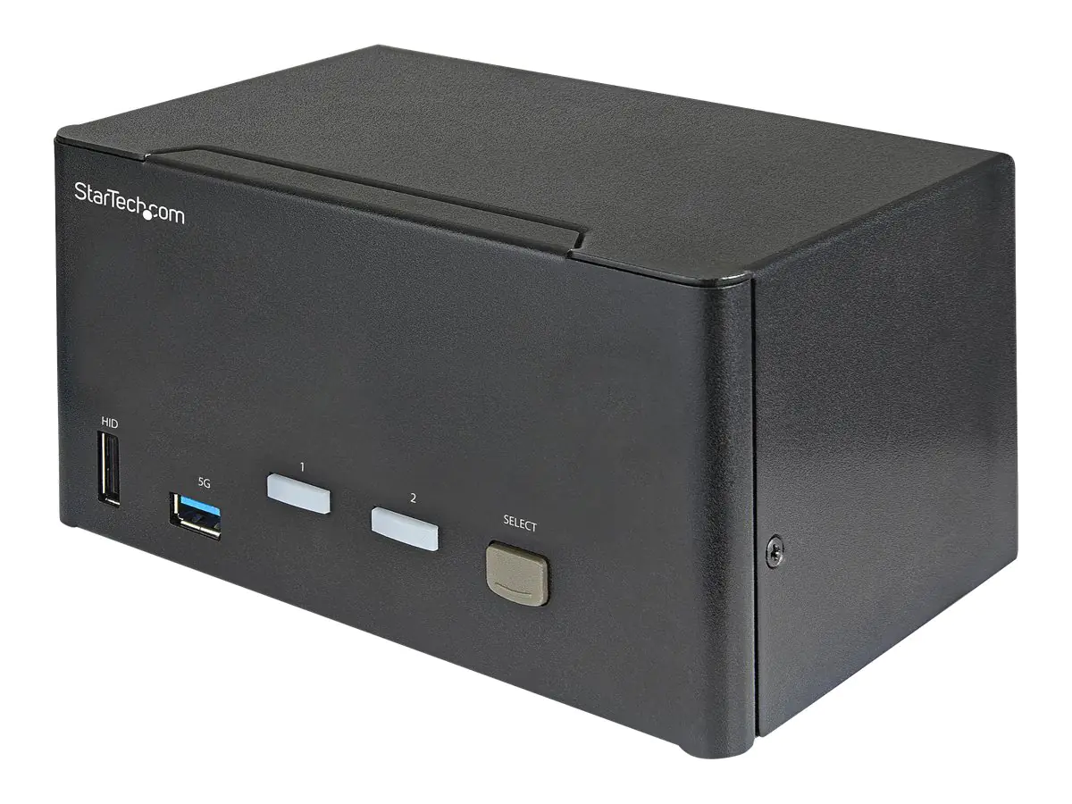 StarTech 2 Port DisplayPort KVM Switch - 4K 60 Hz UHD HDR - DP 1.2 KVM Umschalter mit USB 3.0 Hub mit 2 Anschlüssen (5 Gbit/s) und 4x USB 2.0 HID Anschlüssen, Audio - Hotkey - TAA (SV231TDPU34K) - KVM-/Audio-Switch - 2 x KVM/Audio - Desktop - TAA-konform StarTech 2 Port DisplayPort KVM Switch - 4K 60 Hz UHD HDR - DP 1.2 KVM Umschalter mit USB 3.0 Hub mit 2 Anschlüssen (5 Gbit/s) und 4x USB 2.0 HID Anschlüssen, Audio - Hotkey - TAA (SV231TDPU34K) - KVM-/Audio-Switch - 2 x KVM/Audio - Desktop - TAA-konform