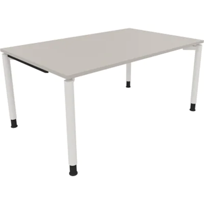 Schreibtisch Vierfuß Rundrohr B1600xT1000xH680-820 ws/Lichtgrau Schreibtisch Vierfuß Rundrohr B1600xT1000xH680-820 ws/Lichtgrau