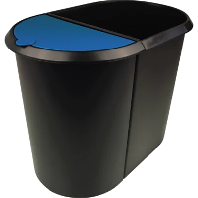 helit Papierkorb Duo-System 20+9l H6103993 oval Kunststoff sw/bl helit Papierkorb Duo-System 20+9l H6103993 oval Kunststoff sw/bl