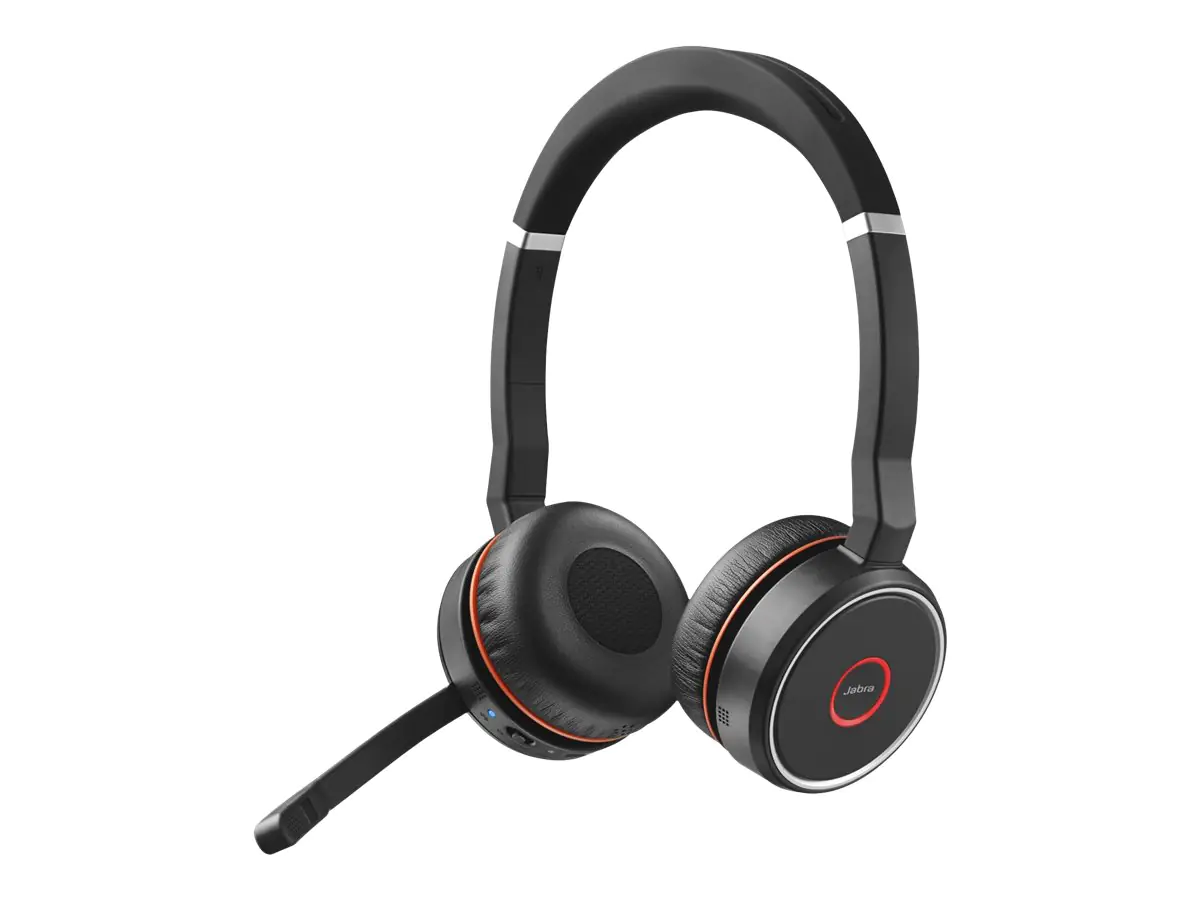 Jabra Evolve 75 SE MS Stereo - Headset - On-Ear - Bluetooth - kabellos - aktive Rauschunterdrückung - USB - mit Ladestation - Zertifiziert für Microsoft Teams - für LINK 380a MS