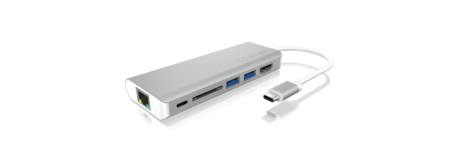 RaidSonic ICY BOX IB-DK4034-CPD - Dockingstation - USB-C - HDMI - GigE