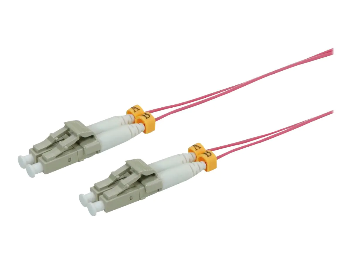 Roline - Patch-Kabel - LC Multi-Mode (M) zu LC Multi-Mode (M) - 7 m - 2.4 mm - Glasfaser - Duplex - 50/125 Mikrometer - OM4 - halogenfrei - violett