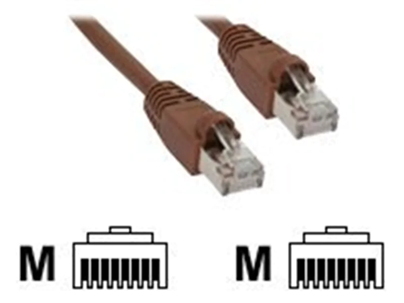 InLine - Patch-Kabel - RJ-45 (M) zu RJ-45 (M) - 2 m - SFTP - CAT 5e - geformt - braun
