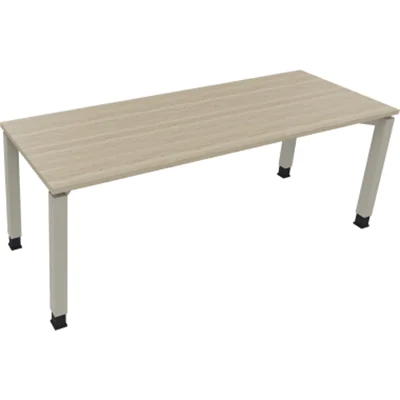 Schreibtisch Vierfuß Quadratrohr B2000xT700xH680-820 si/Eiche Natur Schreibtisch Vierfuß Quadratrohr B2000xT700xH680-820 si/Eiche Natur