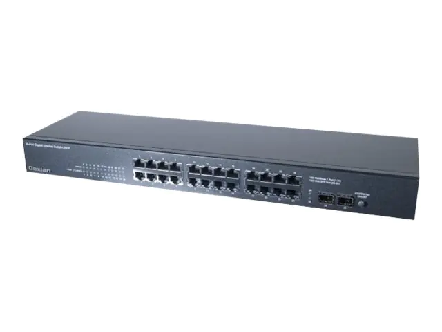 deXlan - Switch - unmanaged - 24 x 10/100/1000 + 2 x SFP - an Rack montierbar