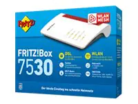 FRITZ! Box 7530 - Wireless Router - DSL-Modem 4-Port-Switch - 1GbE Dual-Band - VoIP-Telefonadapter (DECT) 20002839
