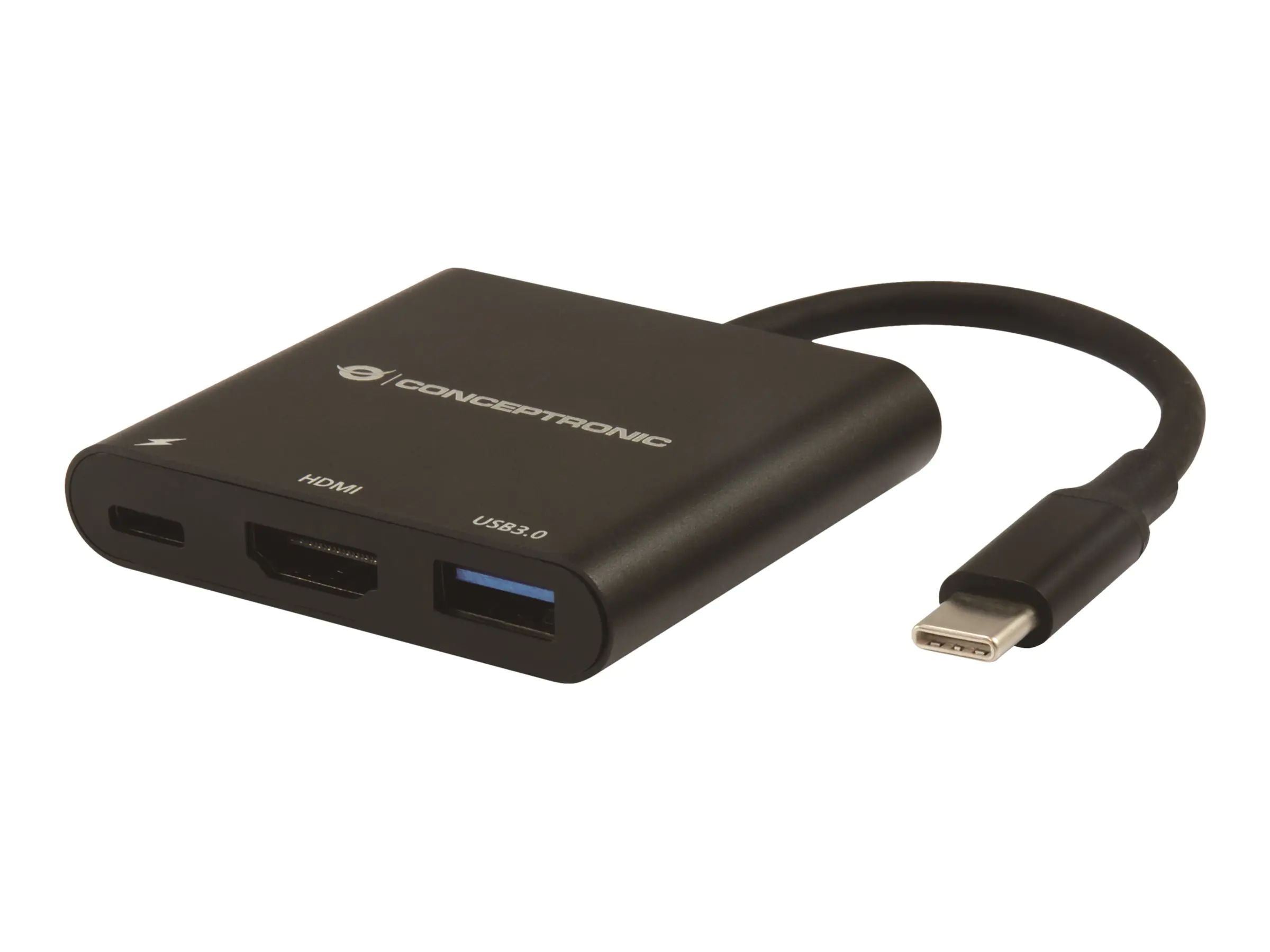 Conceptronic - Videoadapter - 24 pin USB-C männlich zu HDMI, USB Typ A, 24 pin USB-C weiblich - 4K Unterstützung