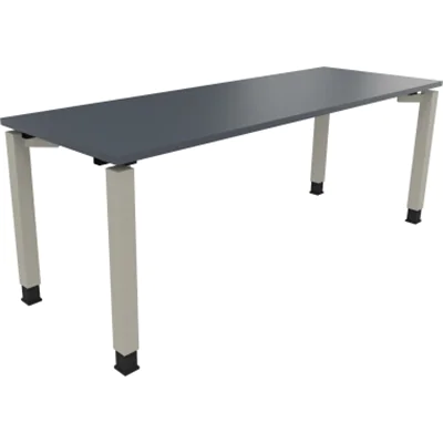 Schreibtisch Vierfuß Quadratrohr B2000xT700xH680-820 si/Lavagrau Schreibtisch Vierfuß Quadratrohr B2000xT700xH680-820 si/Lavagrau