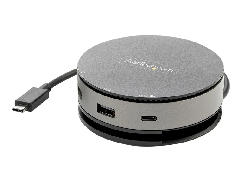 StarTech USB-C Multiport Adapter - USB 3.1 Gen 2 10Gbit/s Typ C Mini Dock mit 4K 60Hz HDMI/DisplayPort oder 1080p VGA - 75W PD Passthrough, 3 Port USB Hub, GbE - Mobile Dockingstation - Dockingstation - USB-C 3.1 Gen 2 - HDMI, VGA, DP - 1GbE
