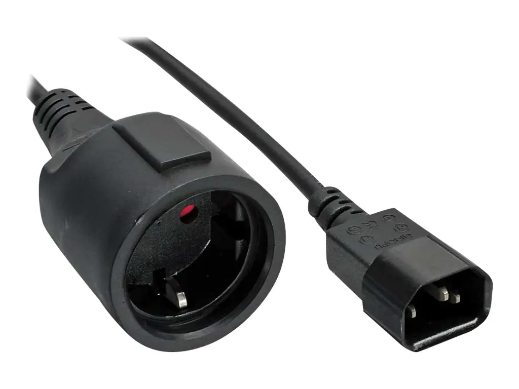 InLine - Stromkabel - IEC 60320 C14 zu power CEE 7/3 - 10 A - 50 cm - Schwarz InLine - Stromkabel - IEC 60320 C14 zu power CEE 7/3 - 10 A - 50 cm - Schwarz