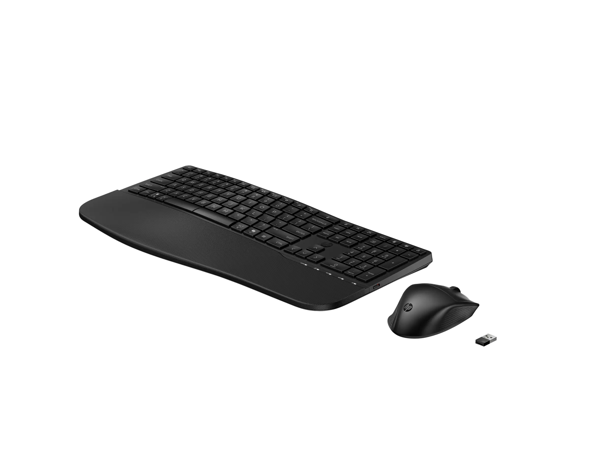 HP 680 Comfort - Tastatur-und-Maus-Set - Dual Mode, 3-Zonen-Layout, Multi-Device, 23 programmierbare Tasten, OS Auto-Detection, flacher Tastenhub - full size - kabellos - 2.4 GHz, Bluetooth - Deutsch - Schwarz