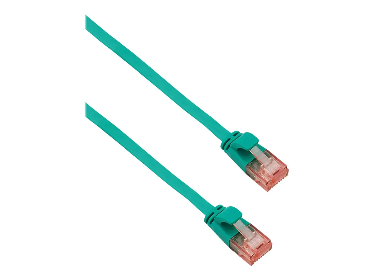 Helos Ultra Slim - Patch-Kabel - RJ-45 (M) zu RJ-45 (M) - 5 m - UTP - geformt, ohne Haken, flach - grün Helos Ultra Slim - Patch-Kabel - RJ-45 (M) zu RJ-45 (M) - 5 m - UTP - geformt, ohne Haken, flach - grün