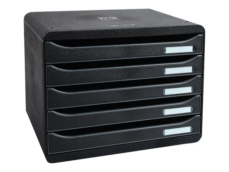 Exacompta Schubladenbox BIG-BOX PLUS 308714D quer 5Schübe schwarz