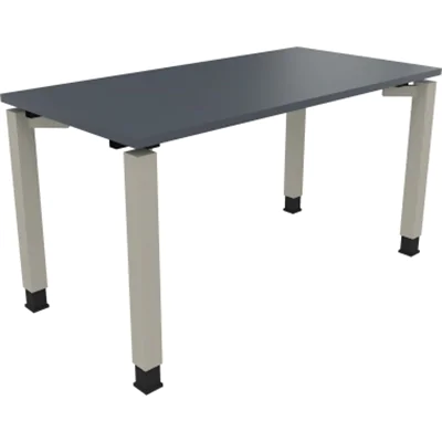 Schreibtisch Vierfuß Quadratrohr B1400xT700xH680-820 si/Lavagrau Schreibtisch Vierfuß Quadratrohr B1400xT700xH680-820 si/Lavagrau