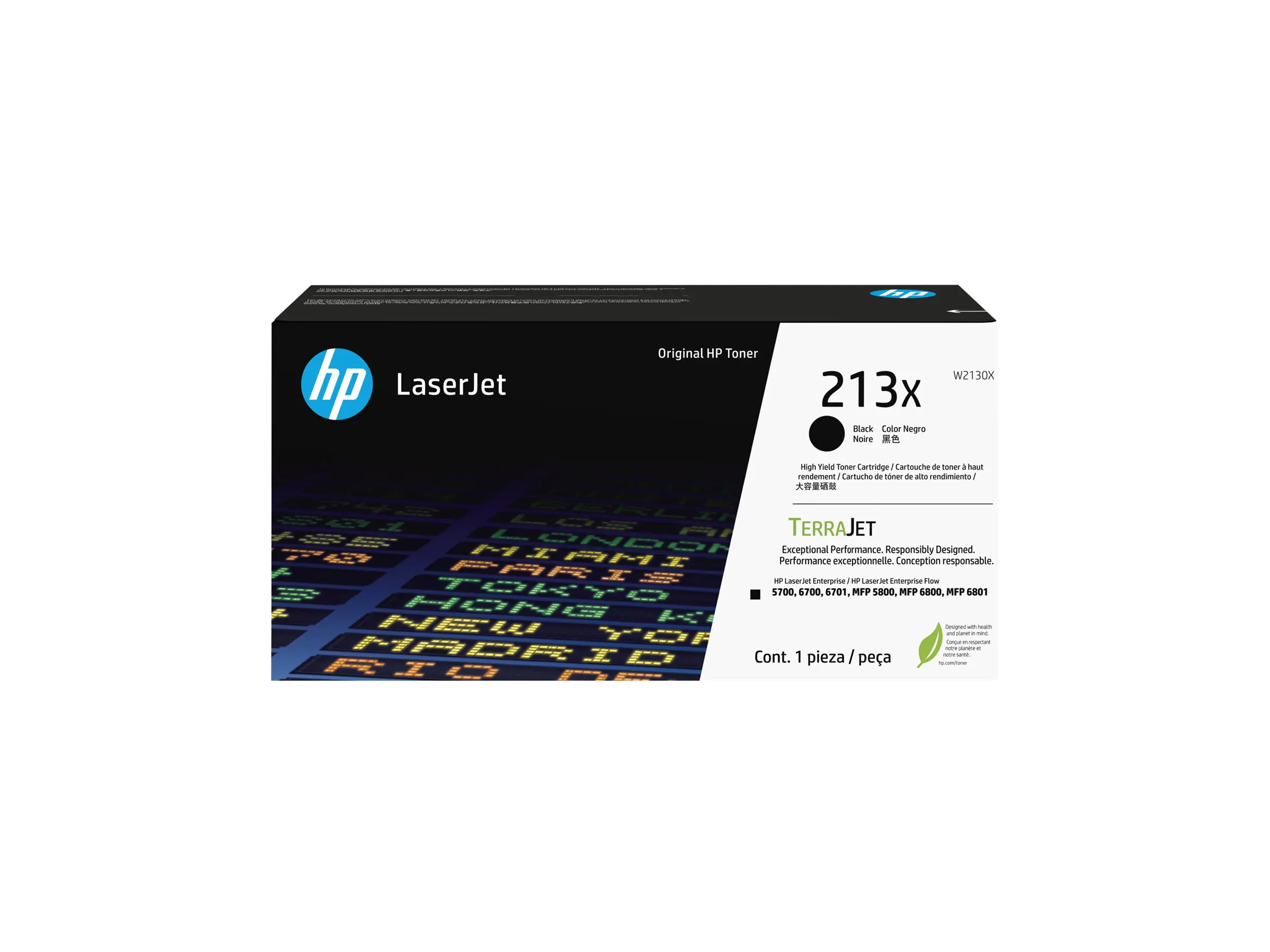 HP 213X - Hohe Ergiebigkeit - Schwarz - original - LaserJet - Tonerpatrone (W2130X)