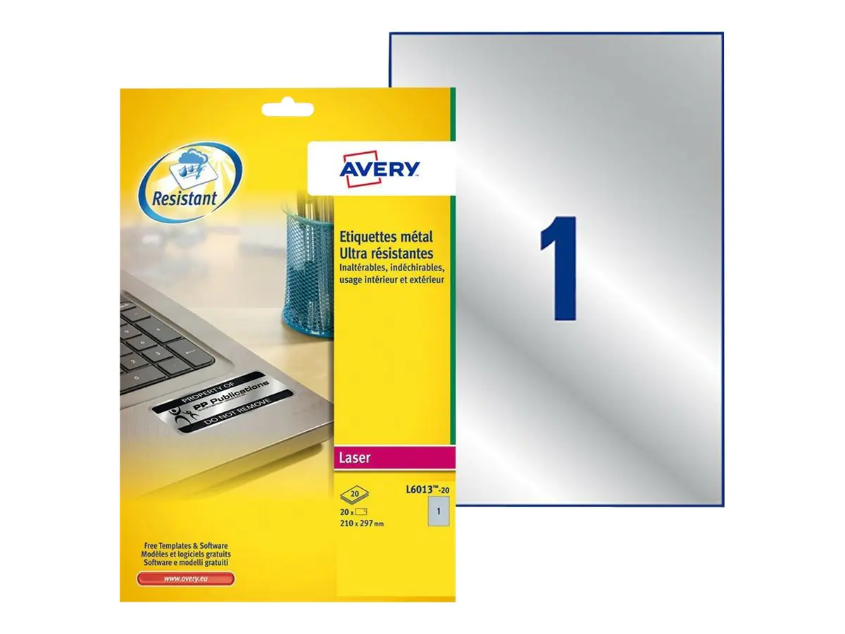 Avery Zweckform Typenschildetikett L6013-20 210x297mm 20 St./Pack.