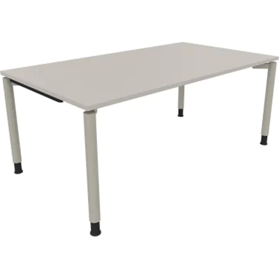 Schreibtisch Vierfuß Rundrohr B1800xT1000xH680-820 si/Lichtgrau Schreibtisch Vierfuß Rundrohr B1800xT1000xH680-820 si/Lichtgrau