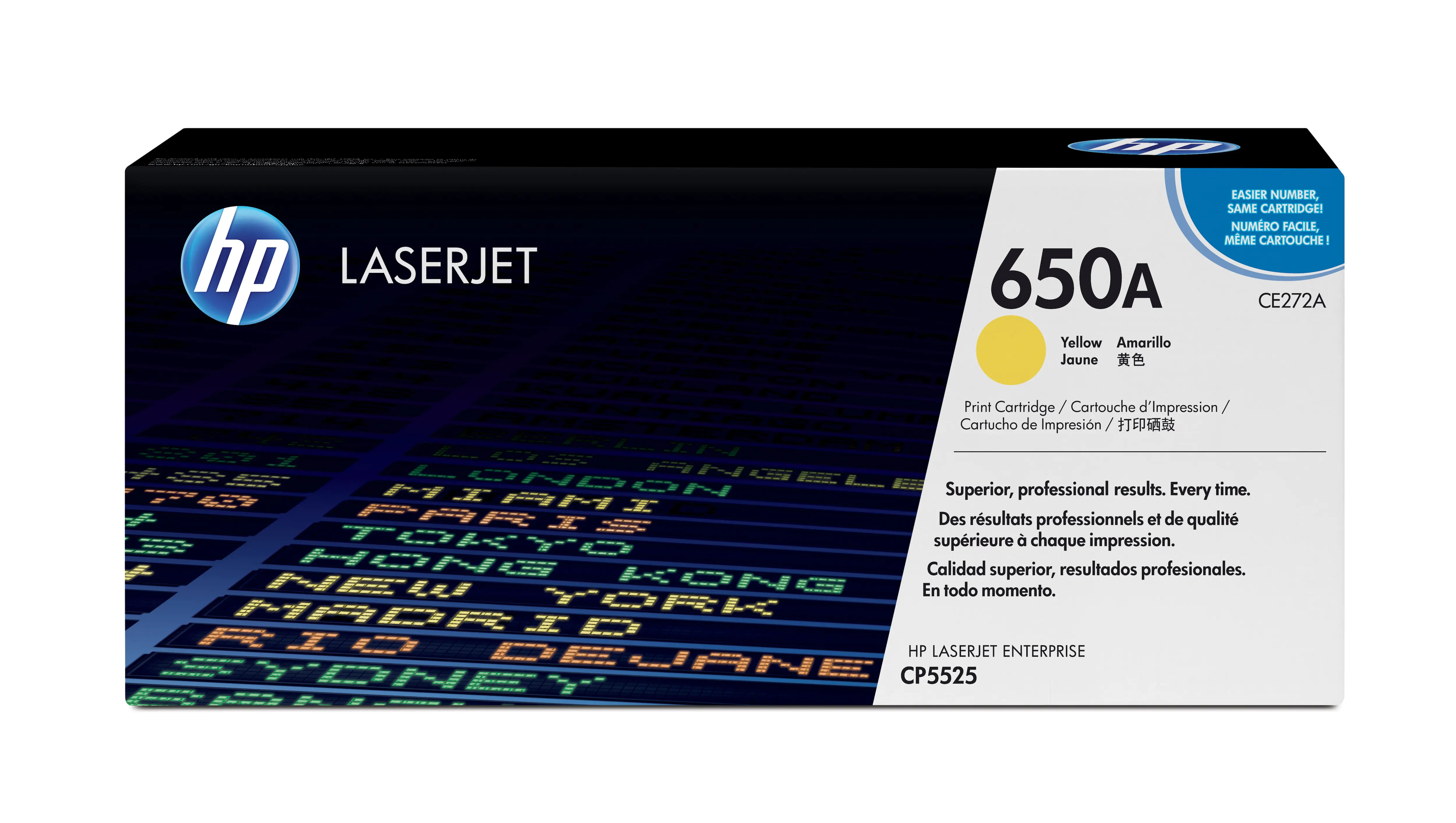 HP 650A - Gelb - Original - LaserJet - Tonerpatrone (CE272A) - für Color LaserJet Enterprise CP5520, CP5525, M750 HP 650A - Gelb - Original - LaserJet - Tonerpatrone (CE272A) - für Color LaserJet Enterprise CP5520, CP5525, M750