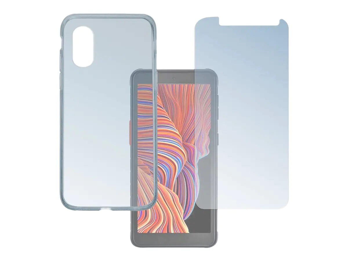 4smarts - 360° Schutzset - Schutzhülle für Mobiltelefon - fettabweisende Beschichtung, gehärtetes Glas (9H), Thermoplastisches Polyurethan (TPU) - durchsichtig - für Samsung Galaxy Xcover 5 4smarts - 360° Schutzset - Schutzhülle für Mobiltelefon - fettabweisende Beschichtung, gehärtetes Glas (9H), Thermoplastisches Polyurethan (TPU) - durchsichtig - für Samsung Galaxy Xcover 5