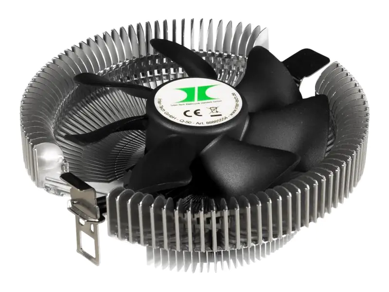Inter-Tech Q-50 - Retail - Prozessor-Luftkühler - (für: LGA775, LGA1156, LGA1155, LGA1150, LGA1151, LGA1200) - Aluminium-Lamellen - 90 mm - Schwarz