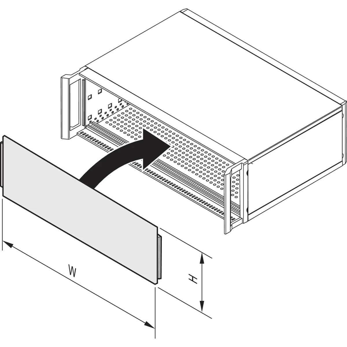Schroff - Rackpaneel - vorne und hinten - 4U - 48.3 cm (19") Schroff - Rackpaneel - vorne und hinten - 4U - 48.3 cm (19")