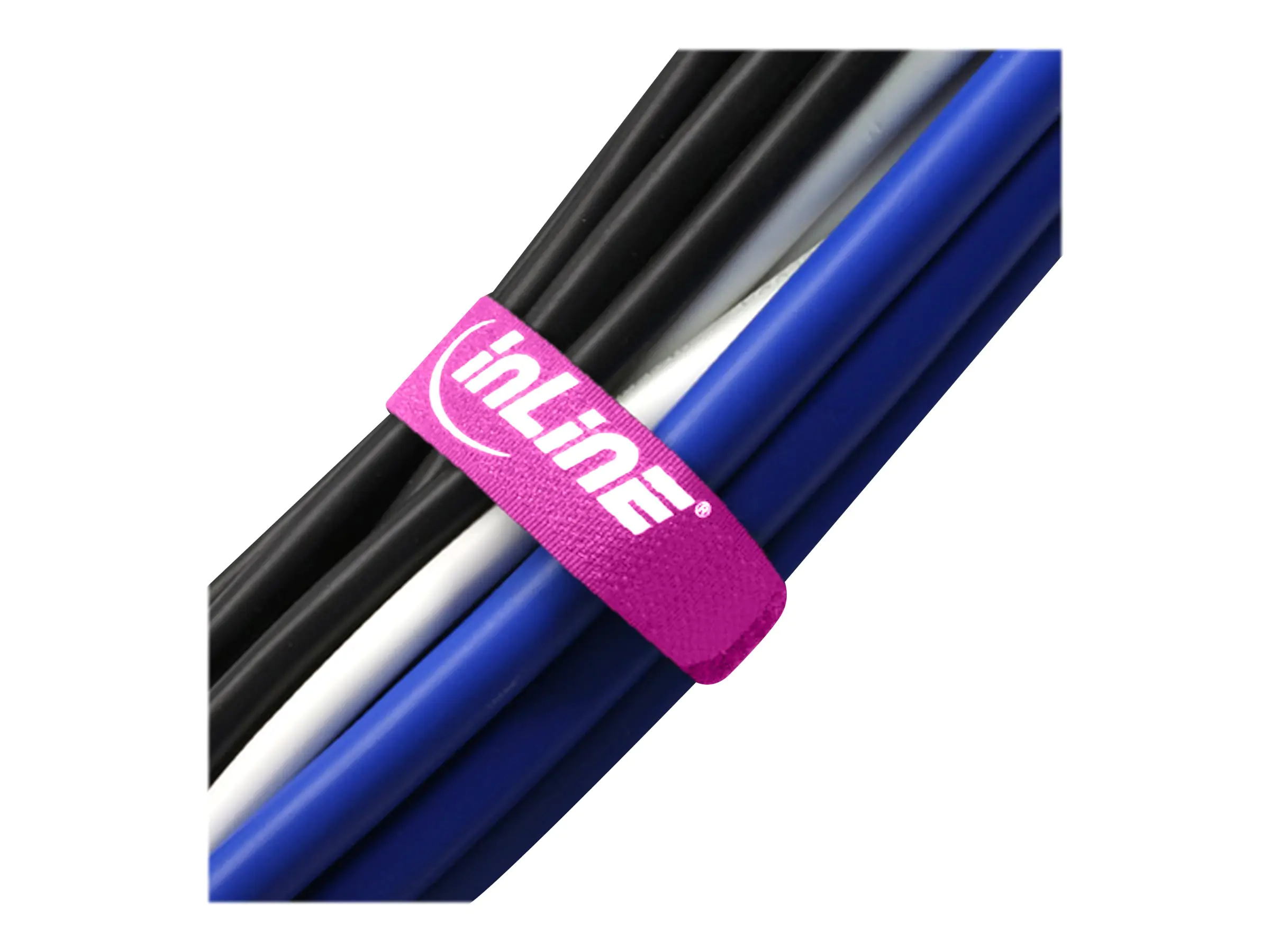 InLine - Kabelbinder - 20 mm - 20 cm - pink (Packung mit 10)