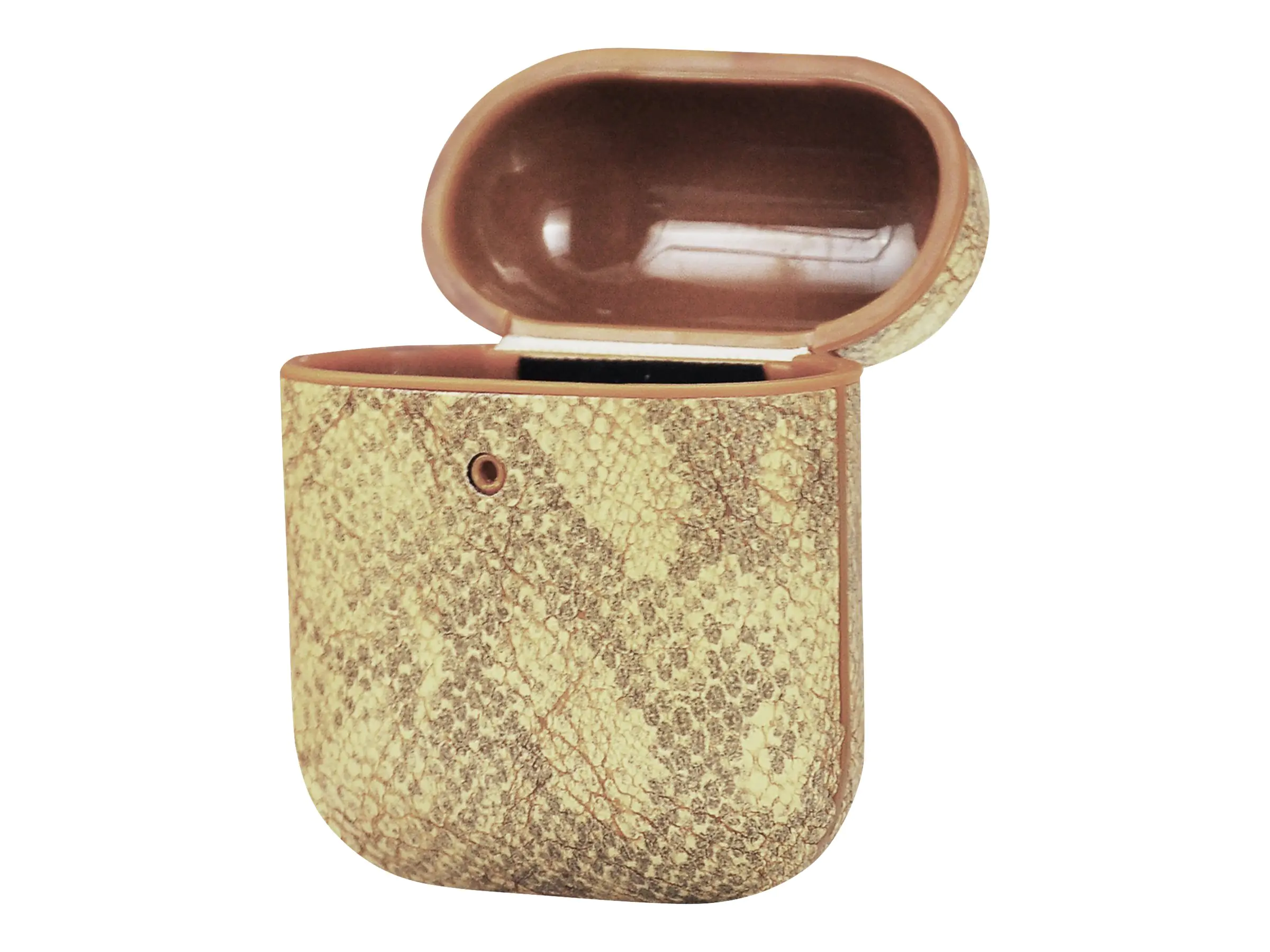TerraTec Air Box - Tasche für Kopfhöhrer - Polycarbonat - Snake Brown - für Apple AirPods (1. Generation, 2. Generation) 306842