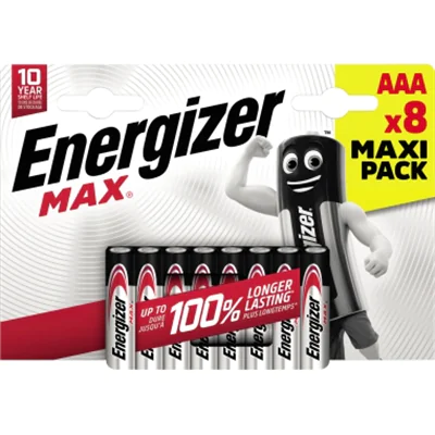 Energizer® Batterie Max AAA/Micro LR03 Alkaline 1,5V 8 St./Pack. Energizer® Batterie Max AAA/Micro LR03 Alkaline 1,5V 8 St./Pack.