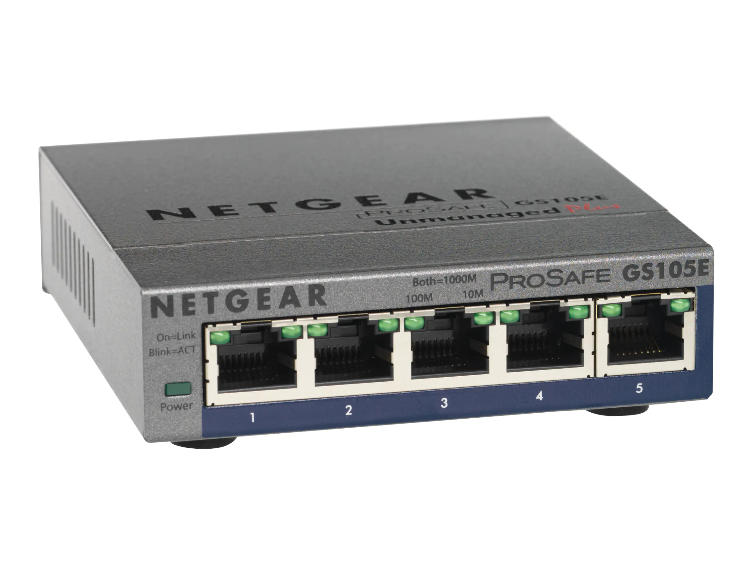 Netgear Plus GS105Ev2 - Switch - managed - 5 x 10/100/1000 - Desktop Netgear Plus GS105Ev2 - Switch - managed - 5 x 10/100/1000 - Desktop