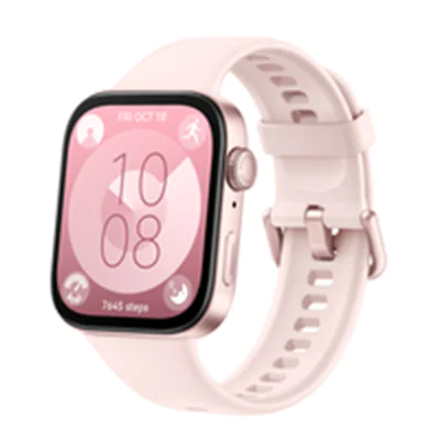 Huawei Watch Fit 3 - Aluminiumlegierung - intelligente Uhr mit Riemen - Flouroelastomer - rosa - Handgelenkgröße: 120-190 mm - Anzeige 4.6 cm (1.82") - Bluetooth, Wi-Fi - 26 g - pink