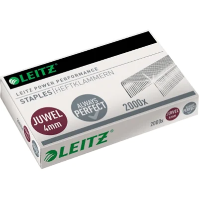 Leitz Heftklammer Juwel 56400000 4mm verzinkt Metall 2.000 St./Pack. Leitz Heftklammer Juwel 56400000 4mm verzinkt Metall 2.000 St./Pack.