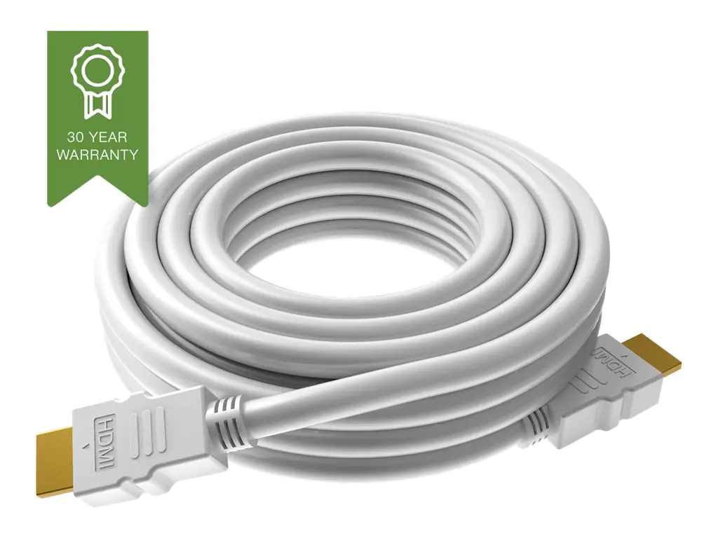 VISION Techconnect - HDMI-Kabel mit Ethernet - HDMI männlich zu HDMI männlich - 0.5 m - weiß - 4K Unterstützung