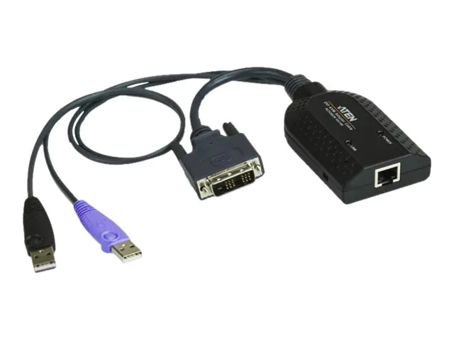 ATEN KA7166 - Tastatur- / Video- / Maus- (KVM-) Kabel - RJ-45 (W) zu USB, DVI-D (M) ATEN KA7166 - Tastatur- / Video- / Maus- (KVM-) Kabel - RJ-45 (W) zu USB, DVI-D (M)