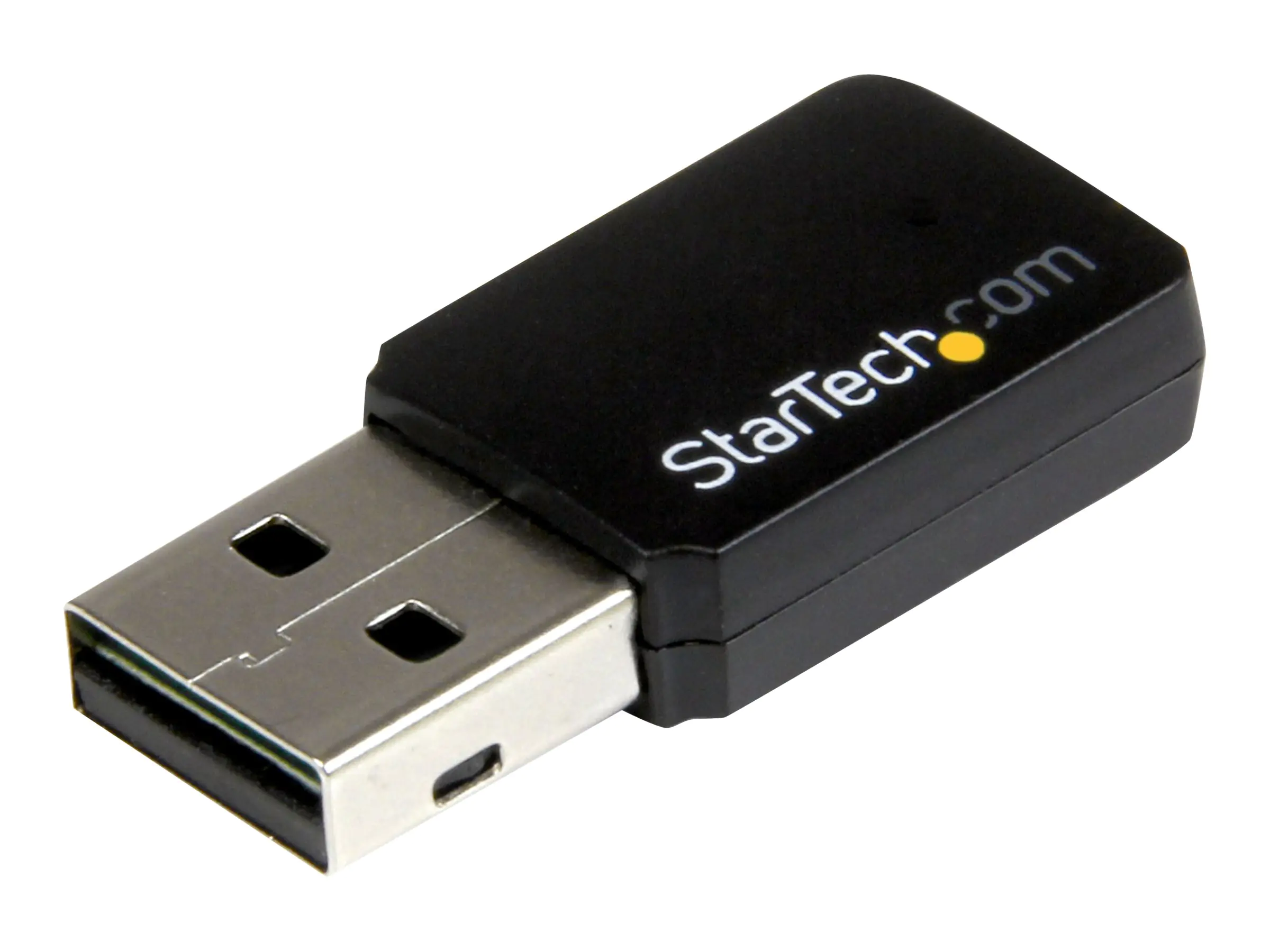 StarTech USB 2.0 AC600 Mini Dual Band Wireless-AC Network Adapter - 1T1R 802.11ac WiFi Adapter - 2.4GHz / 5GHz USB Wireless (USB433WACDB) - Netzwerkadapter - USB 2.0 - Wi-Fi 5 - Schwarz