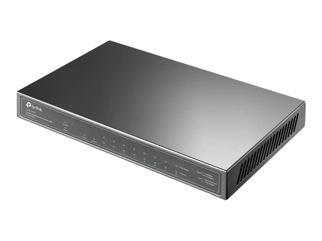 TP-Link TL-SG1210P - Switch - unmanaged - 8 x 10/100/1000 (PoE+) + 1 x 10/100/1000 (Uplink) + 1 x Gigabit SFP (Uplink) - Desktop - PoE+ (63 W) TP-Link TL-SG1210P - Switch - unmanaged - 8 x 10/100/1000 (PoE+) + 1 x 10/100/1000 (Uplink) + 1 x Gigabit SFP (Uplink) - Desktop - PoE+ (63 W)