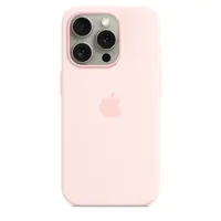 Apple - Hintere Abdeckung für Mobiltelefon - kompatibel mit MagSafe - Silikon - hellrosa - für iPhone 15 Pro