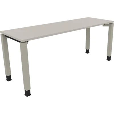 Schreibtisch Vierfuß Quadratrohr B1800xT600xH680-820 si/Lichtgrau Schreibtisch Vierfuß Quadratrohr B1800xT600xH680-820 si/Lichtgrau