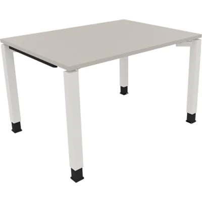 Schreibtisch Vierfuß Quadratrohr B1200xT900xH680-820 ws/Lichtgrau Schreibtisch Vierfuß Quadratrohr B1200xT900xH680-820 ws/Lichtgrau