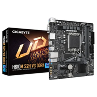 Gigabyte H610M S2H V3 DDR4 - 1.0 - Motherboard - micro ATX - LGA1700-Sockel - H610 Chipsatz - USB 3.2 Gen 1 - Gigabit LAN - Onboard-Grafik (CPU erforderlich) - HD Audio (8-Kanal) Gigabyte H610M S2H V3 DDR4 - 1.0 - Motherboard - micro ATX - LGA1700-Sockel - H610 Chipsatz - USB 3.2 Gen 1 - Gigabit LAN - Onboard-Grafik (CPU erforderlich) - HD Audio (8-Kanal)