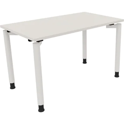 Schreibtisch Vierfuß Rundrohr B1200xT700xH680-820 ws/Weiß Schreibtisch Vierfuß Rundrohr B1200xT700xH680-820 ws/Weiß