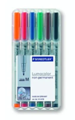 STAEDTLER Folienstift Lumocolor 315 WP6 1mm sortiert 6 St./Pack.