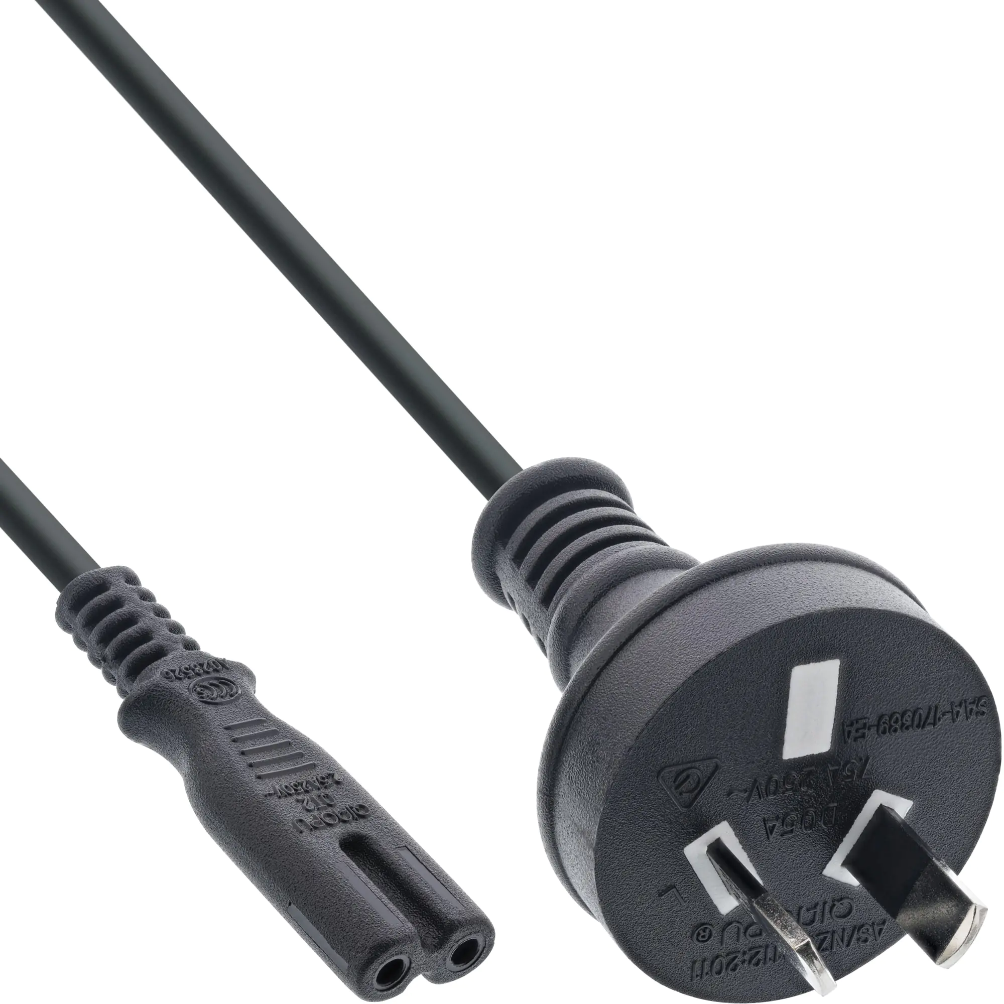 InLine - Stromkabel - 2-polig (M) zu power IEC 60320 C7 - 1.8 m - Australien