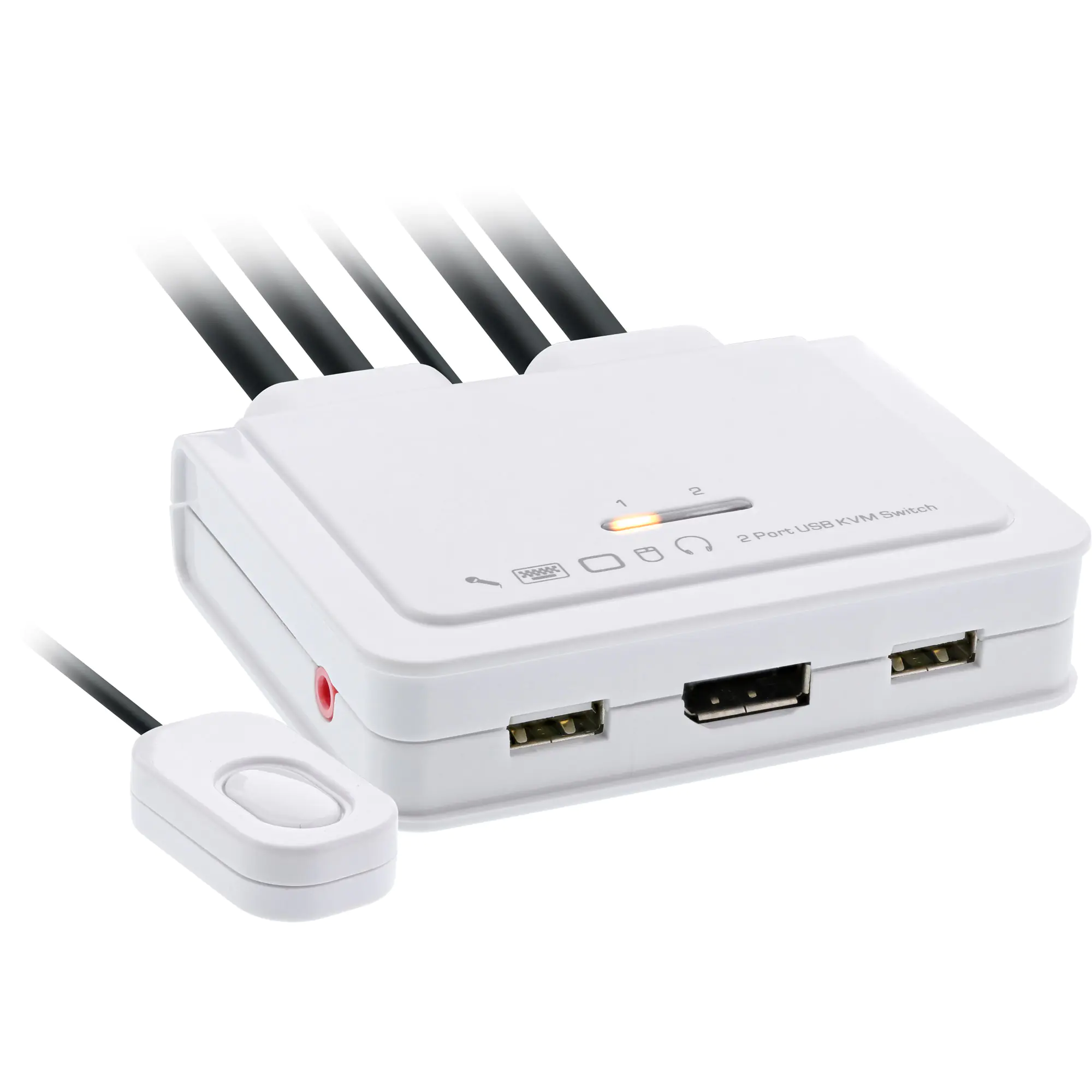 InLine - KVM-/Audio-/USB-Switch - 2 x KVM/Audio/USB - 1 lokaler Benutzer - Desktop InLine - KVM-/Audio-/USB-Switch - 2 x KVM/Audio/USB - 1 lokaler Benutzer - Desktop