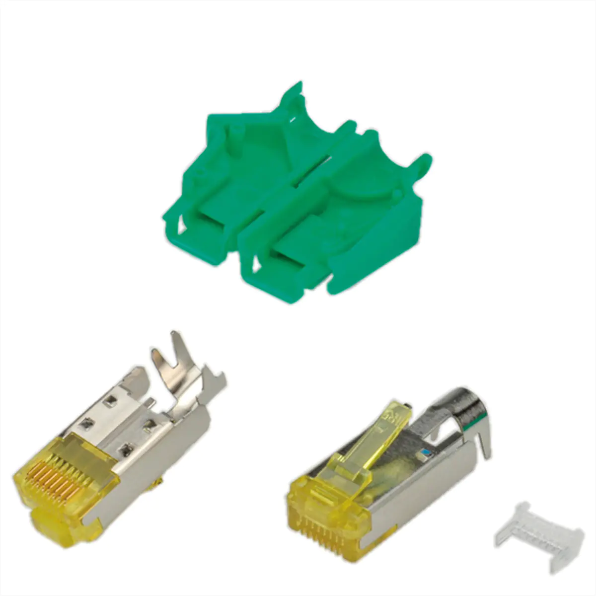 Hirose RJ45 Stecker STP TM31 grün 50 Stueck 3 Elemente Cat.6A - Kabel-/Adapterset - Netzwerk H7642.8-50