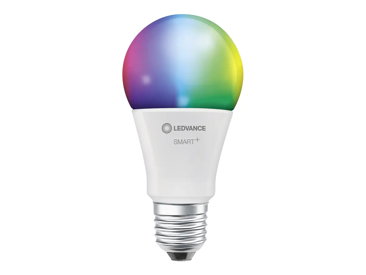 LEDVANCE SMART+ - LED-Lampe - Form: A60 - E27 - 9 W (Entsprechung 60 W) - Klasse F - RGBW-Licht - 2700-6500 K - weiß